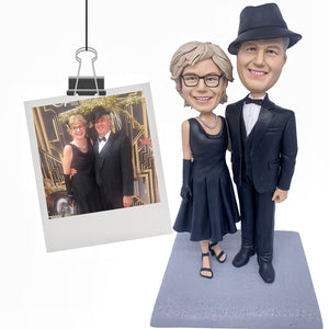 Double the Fun with Our Custom Couple Bobbleheads - Perfect for Anniversary or Valentine's Day